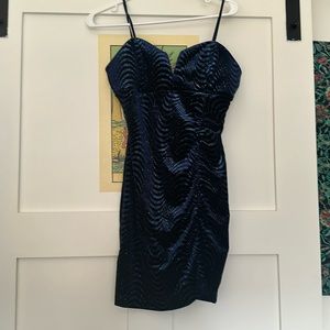 Sparkly Dark Blue Bodycon Dress | Size: L |